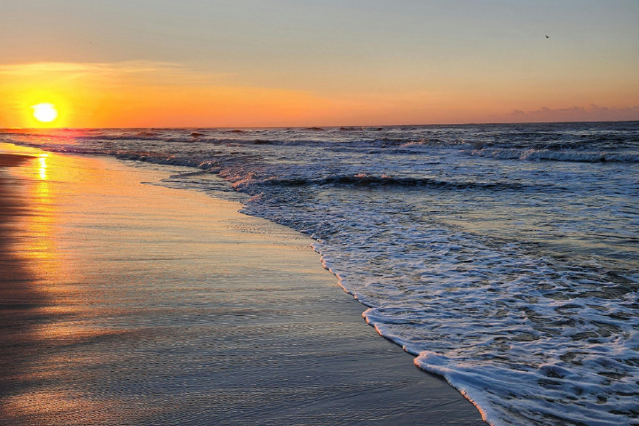 Gulf Coast Sunset Over the Ocean