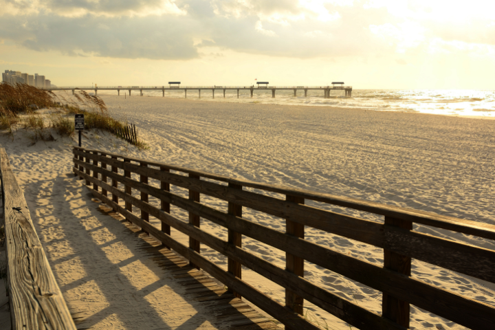Beach with no one on it
